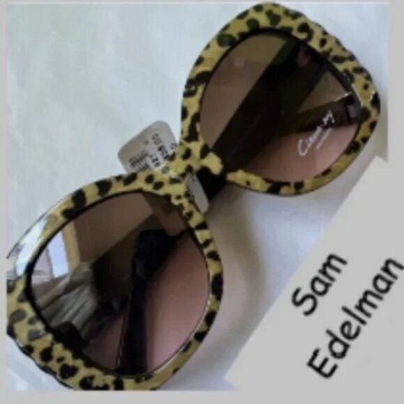 Sam Edelman CIRCUS NY Cheetah Print🕶️Framed☀️Oversized Sunglasses 🆕📦⌚🏃💨⚡🚚